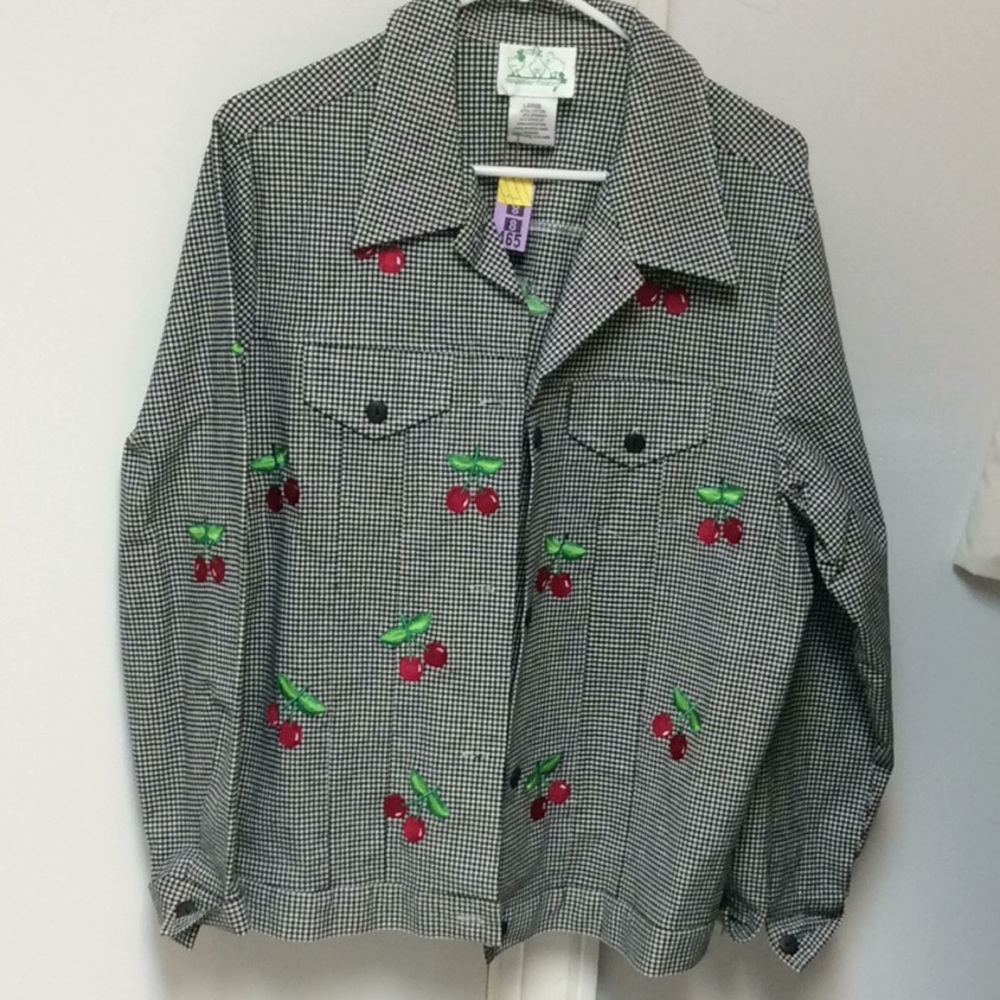 Like New Quacker Factory Jacket Sz L Unique Print
